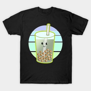 Bubble Tea Cartoon funny Happy smile T-Shirt